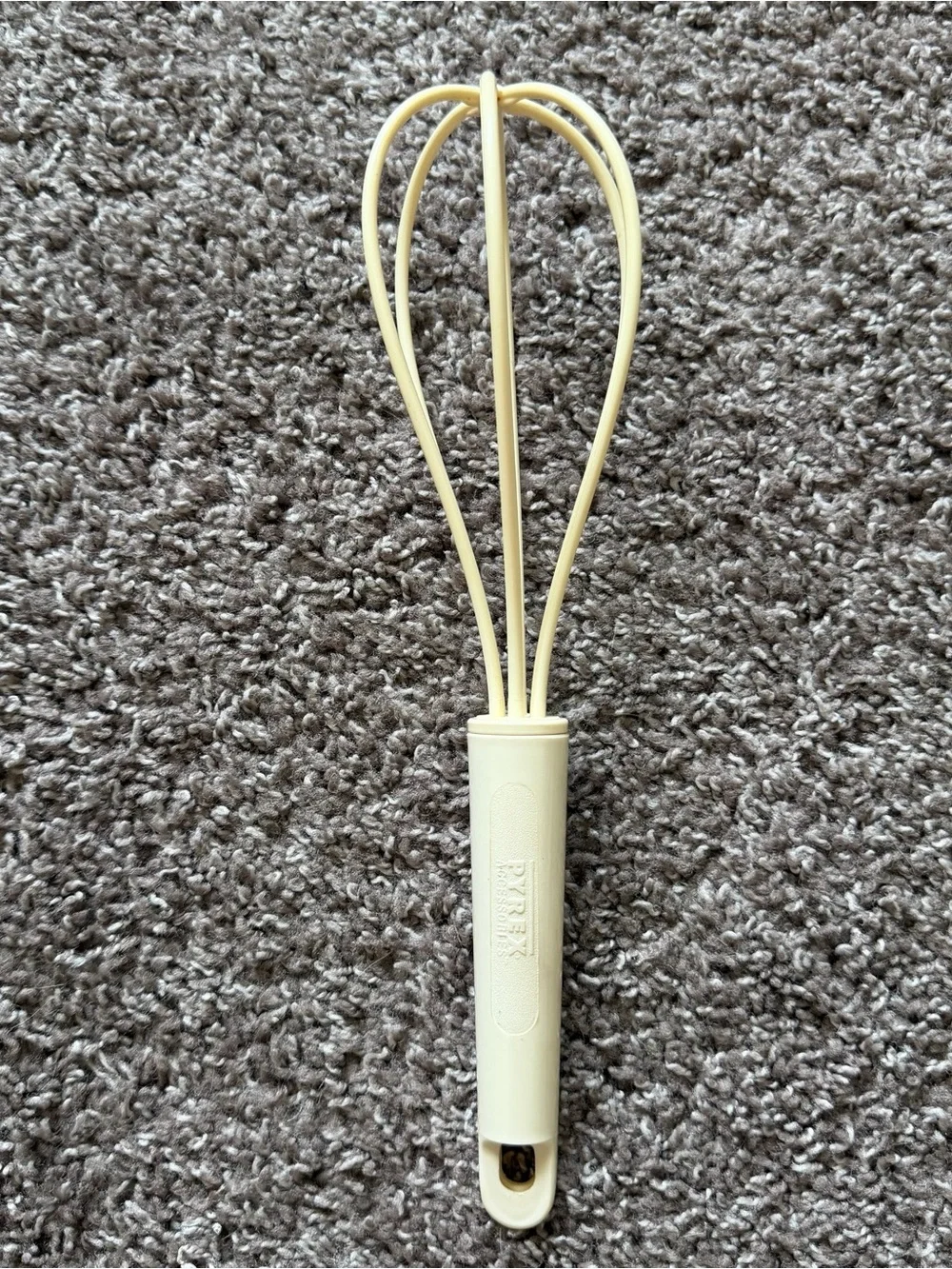 Vintage Pyrex Accessories Cream Plastic Whisk